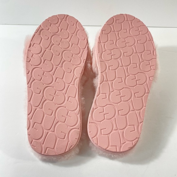 UGG Fluff Slide II Sheepskin Pink Crystal Slide Slipper - Picture 5 of 8